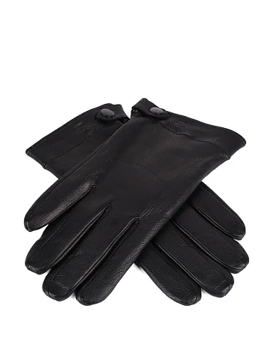 Рукавички шкіряні чорні (2108) - фото 3 - Miraton