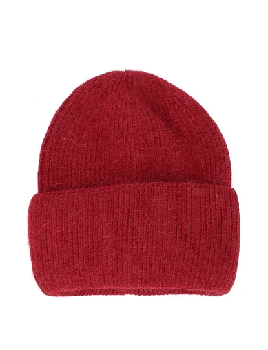 Шапка ангоровая бордовая - фото 1 - Miraton
