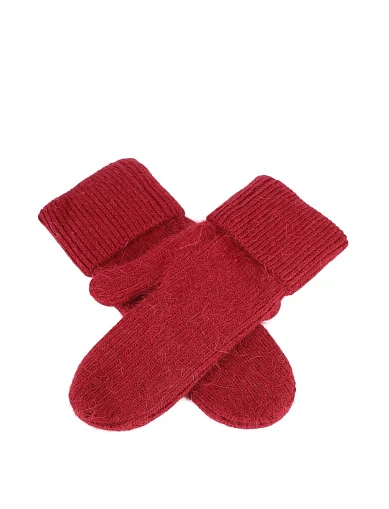 Перчатки из ангоры бордовые - фото 2 - Miraton