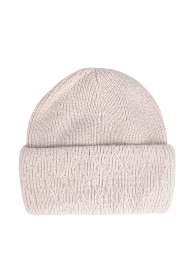 Шапка ангоровая молочная - фото 1 - Miraton