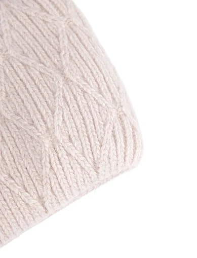 Шапка ангоровая молочная - фото 2 - Miraton