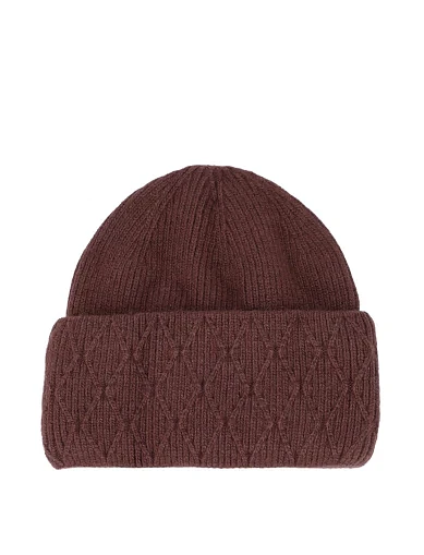 Шапка ангоровая коричневая - фото 1 - Miraton