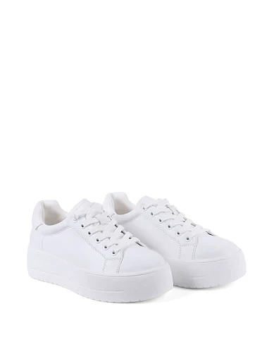 Женские кеды MIRATON кожаные белые - фото 3 - Miraton