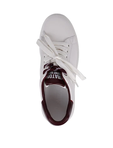 Женские кеды MIRATON кожаные белые - фото 2 - Miraton