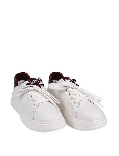 Женские кеды MIRATON кожаные белые - фото 3 - Miraton