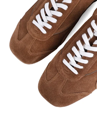 Жіночі кросівки MIRATON велюрові коричневі(868-1) - фото 5 - Miraton