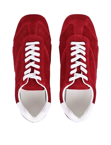 Женские кроссовки MIRATON велюровые красные - фото 2 - Miraton