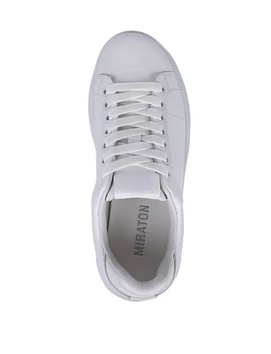 Женские кеды MIRATON кожаные белые - фото 2 - Miraton