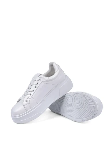 Женские кеды MIRATON кожаные белые - фото 5 - Miraton