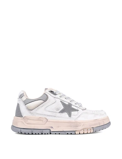 Женские кеды MIRATON кожаные белые - фото 1 - Miraton