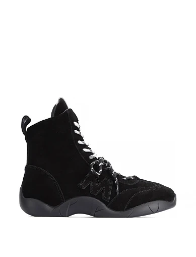 Женские ботинки MIRATON велюровые черные - фото 1 - Miraton