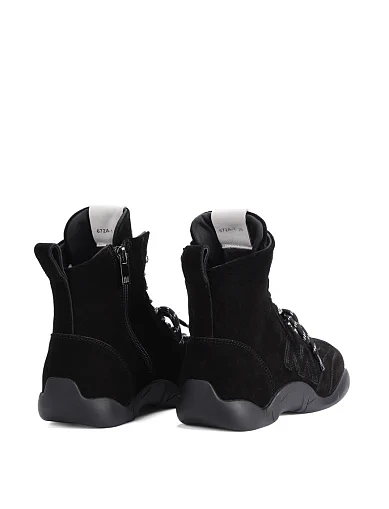 Женские ботинки MIRATON велюровые черные - фото 4 - Miraton