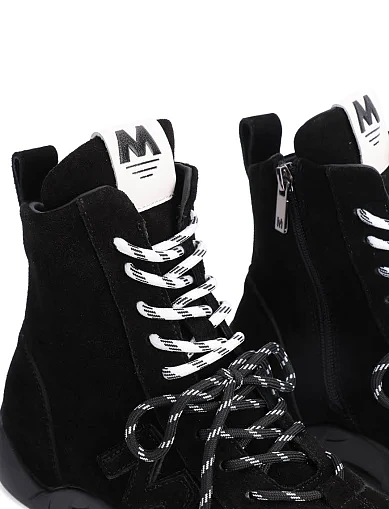 Женские ботинки MIRATON велюровые черные - фото 5 - Miraton