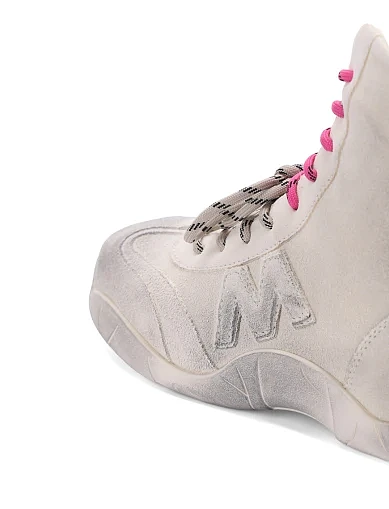 Женские ботинки MIRATON велюровые белые - фото 2 - Miraton