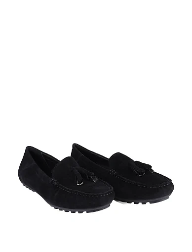 Женские мокасины MIRATON велюровые черные - фото 3 - Miraton