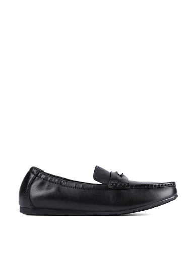 Женские мокасины MIRATON кожаные черные - фото 1 - Miraton