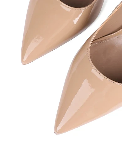 Женские туфли Mia May лаковые бежевые - фото 5 - Miraton