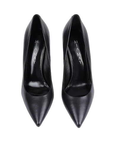 Женские туфли Mia May кожаные черные - фото 2 - Miraton