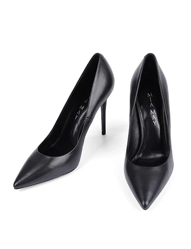 Женские туфли Mia May кожаные черные - фото 3 - Miraton