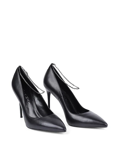 Женские туфли MiaMay кожаные черные - фото 3 - Miraton