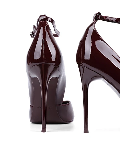 Женские туфли Mia May лаковые бордовые - фото 2 - Miraton