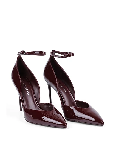 Женские туфли Mia May лаковые бордовые - фото 3 - Miraton