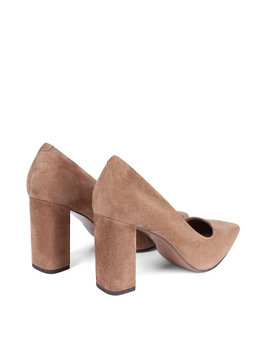 Жіночі туфлі Attizzare велюрові бежеві(MP936-3-7) - фото 4 - Miraton