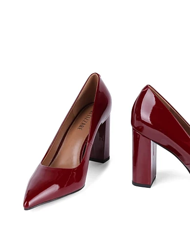 Женские туфли Attizzare лаковые бордовые - фото 2 - Miraton