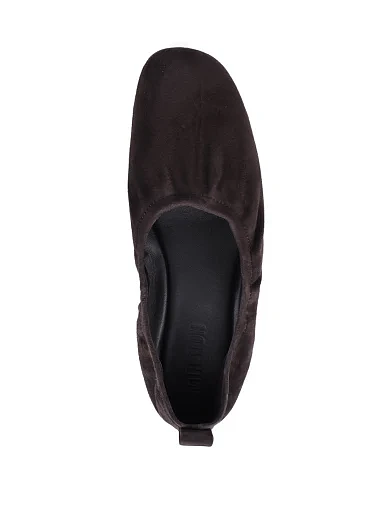 Жіночі балетки MIRATON велюрові коричневі(JR1150-1) - фото 2 - Miraton