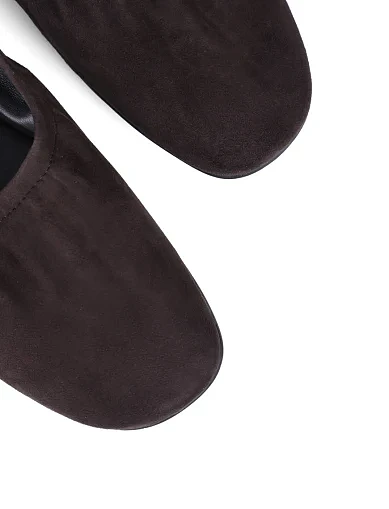 Жіночі балетки MIRATON велюрові коричневі(JR1150-1) - фото 5 - Miraton