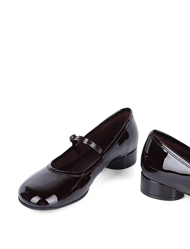 Женские туфли MIRATON лаковые бордовые - фото 2 - Miraton