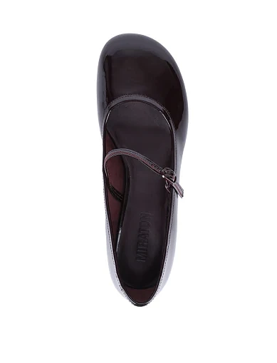 Женские туфли MIRATON лаковые бордовые - фото 5 - Miraton