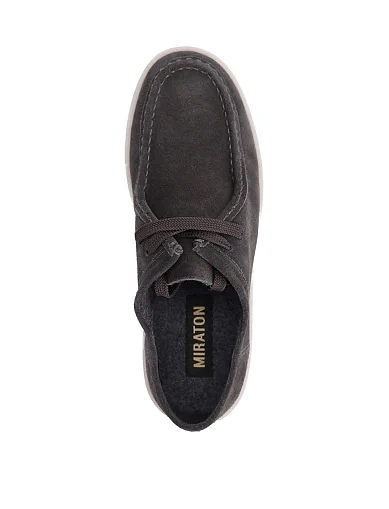 Женские туфли MIRATON велюровые серые - фото 2 - Miraton