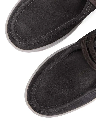 Женские туфли MIRATON велюровые серые - фото 5 - Miraton