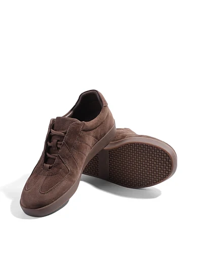 Женские кеды MIRATON велюровые коричневые - фото 2 - Miraton