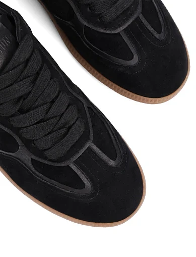 Женские кеды MIRATON велюровые черные - фото 5 - Miraton