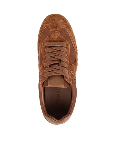 Женские кроссовки MIRATON велюровые коричневые - фото 5 - Miraton