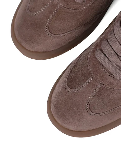 Женские кеды MIRATON велюровые бежевые - фото 5 - Miraton