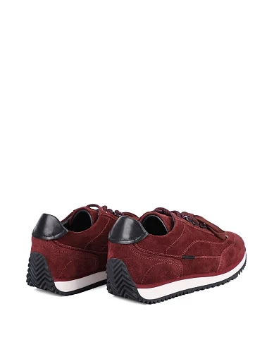 Женские кроссовки MIRATON велюровые бордовые - фото 4 - Miraton