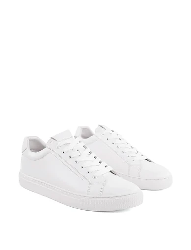 Женские кеды MIRATON кожаные белые - фото 3 - Miraton