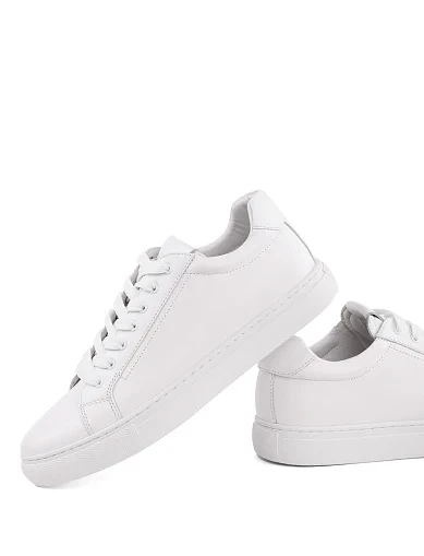 Женские кеды MIRATON кожаные белые - фото 6 - Miraton