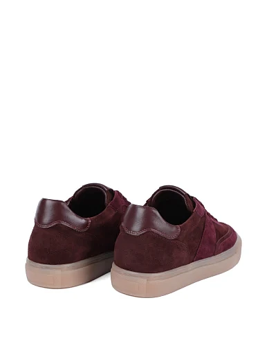 Женские кеды MIRATON велюровые бордовые - фото 4 - Miraton