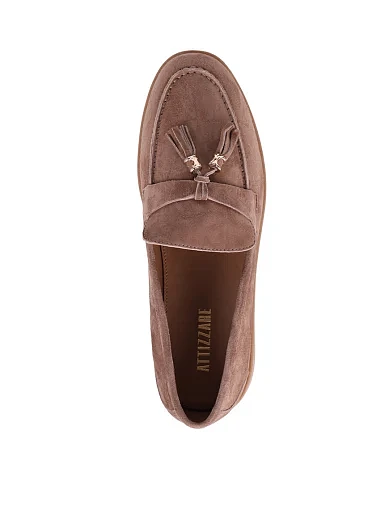 Женские слиперы Attizzare велюровые бежевые - фото 4 - Miraton