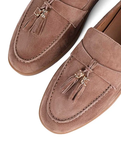 Женские слиперы Attizzare велюровые бежевые - фото 5 - Miraton