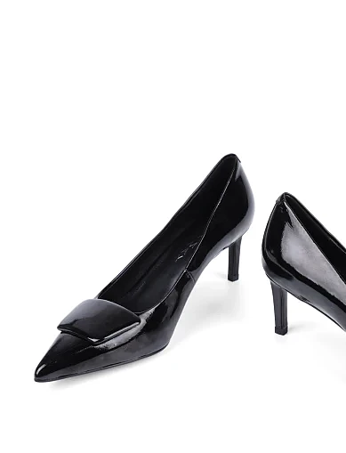 Женские туфли MiaMay лаковые черные - фото 2 - Miraton