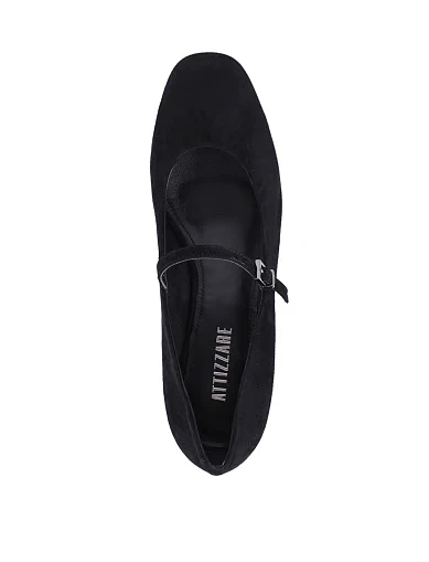 Жіночі туфлі Attizzare велюрові чорні(203-24206-13-2) - фото 2 - Miraton