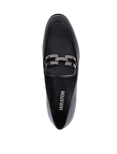 Жіночі сліпери MIRATON шкіряні чорні(203-24208-65-1) - фото 2 - Miraton