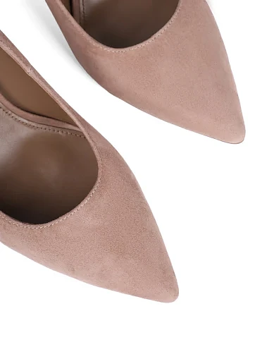 Женские туфли Mia May велюровые бежевые - фото 5 - Miraton