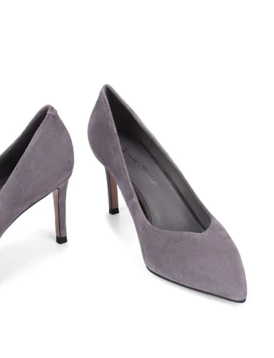 Жіночі туфлі Mia May велюрові сірі(203-3104-225-2) - фото 2 - Miraton
