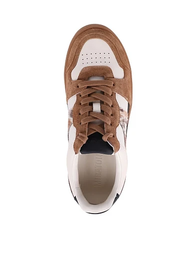 Женские кеды MIRATON кожаные коричневые - фото 6 - Miraton